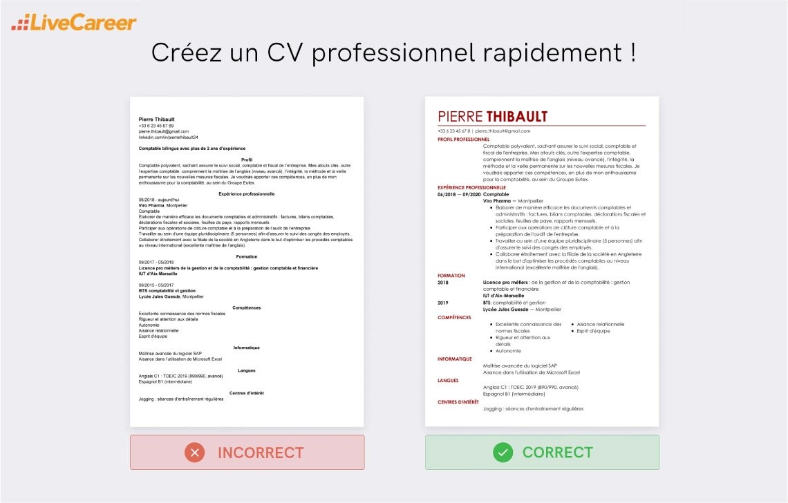 Exemple de CV Expert-Comptable | Exemples & Modèles de CV