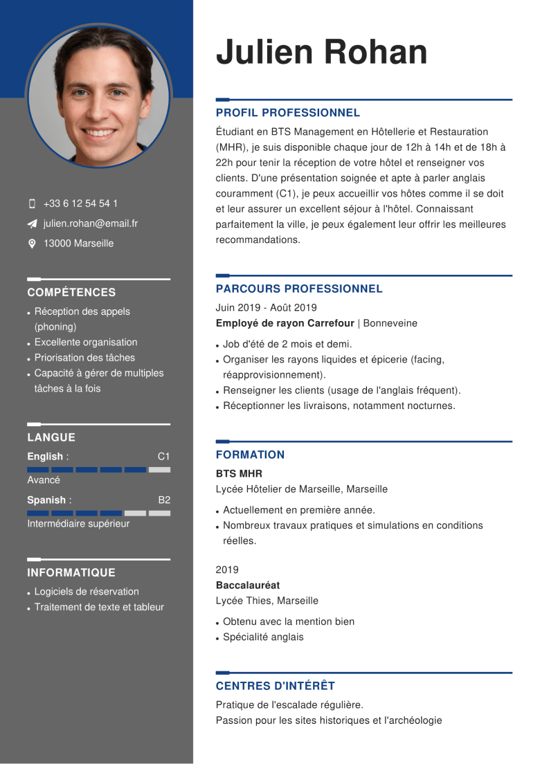 Exemple de CV Apprenti Plombier | Exemples & Modèles de CV