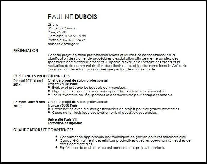 Description Dun Projet Professionnel Exemple - Exemple de ...