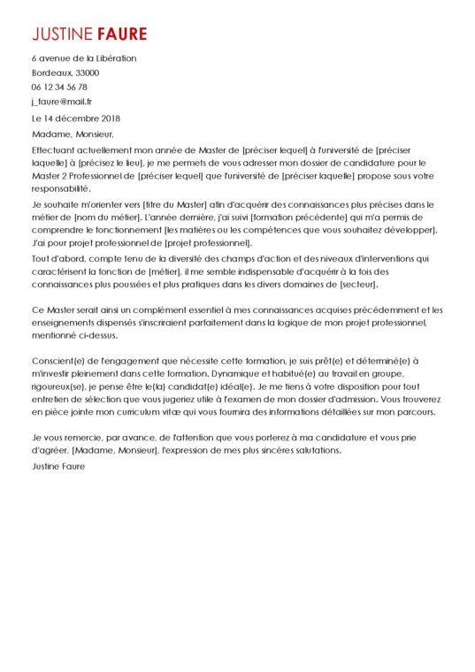 Modèles de lettres de motivation  LiveCareer