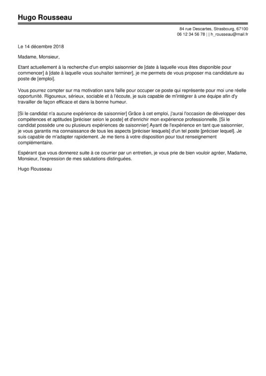 Exemples de lettres de motivation personnalisables  LiveCareer